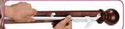 Curtain Track Clip on Wood -2m Rod