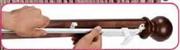 Curtain Track Clip on Wood -3m Rod