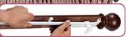 Curtain Track Clip on Wood -2.5m Rod