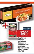 Serena Lasagne Or Spinach Lasagne Or Canelloni-250g Each