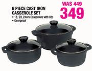 6 Piece Cast Iro Casserole Set