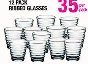 Ribbed Glasses 12 Pack-Per Pack