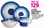 16 Piece Hand Painted Dinner Set-Per Set
