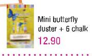 Mini Butterfly Duster + 6 Chalk