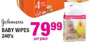 Johnson's Baby Wipes-240's Per Pack
