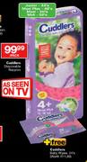 Cuddlers Disposable Nappies Junior-44's/Maxi Plus-48's/Maxi-50's/Midi-52's Per Pack