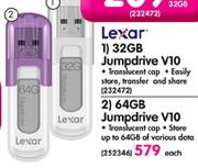 Lexar Jumpdrive V10-64GB Each