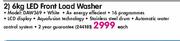 Defy 6Kg LED Front Load Washer(DAW369)-Each