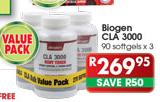 Biogen CLA 3000-60 Softgelsx3 Packs