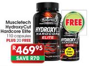 Muscletech Hydroxy Cut Hardcore Elite-110 Caps Plus 20 Free