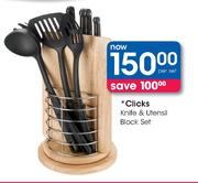 Clicks Knife & Utensil Block Set-Per Set