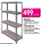 Geelong 4 Tier Shelf Unit Each