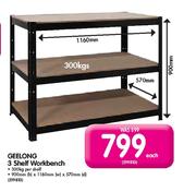 Geelong 3 Shelf Workbench Each