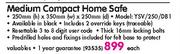 Yale Medium Compact Home Safe-YSV/250/CB1 Each