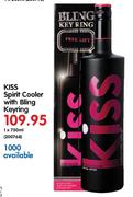 Kiss Spirit Cooler With Bling Keyring-1 x 750ml