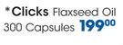 Clicks Flaxseed Oil 300 Capsules