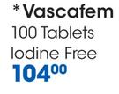 Vascafem 100 Tablets Iodine Free