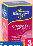 Natrodale Cranberry 7500 Mg 30 Capsules-Per Pack