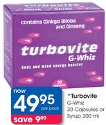Turbovite G-Whiz 30 Capsules Or Syrup-200ml Per Pack