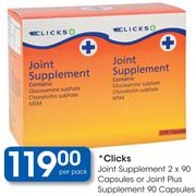 Clicks Joint Supplement 2x90 Capsules Or Joint Plus Supplement 90 Capsules-Per Pack