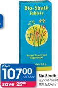 Bio-Strath Supplement 100 Tablets-Per Pack