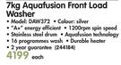 Defy 7kg Aquafusion Front Load Washer DAW372
