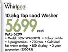 Whirlpool 10.5kg Top Load Washer 3SWTW4800YQ