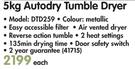Defy 5kg Autodry Tumble Dryer DTD259