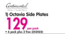 Continental Octavia Side Plates-6 Pack Plus 2 Free