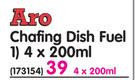 Aro Chafing Dish Fuel-4x200ml