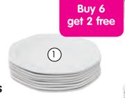 Continental Octavia Side Plates-6 Pack Plus 2 Free