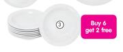 Continental Blanco Dinner Plates-6 Pack Plus 2 Free
