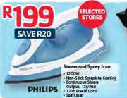 Philips 1200W Steam and Spray Iron