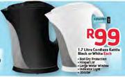 Counter Point 1.7Litre Cordless Kettle Black Or White Each