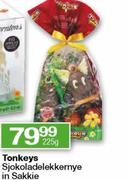 Tonkeys Sjokoladelekkernye In Sakkie-225g