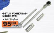 4-Stuk Vonkprop-Sleutelstel 3/8" Dryfsok PS4PC