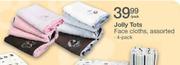 Jolly Tots Face Cloth-4 Pack