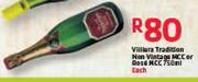 Villiera Tradition Non Vintage MCC Or Rose MCC-750ml