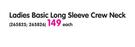 Legend Ladies Basic Long Sleeve Crew Neck-Each