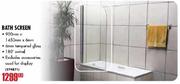 Bath Screen 900x1450x6mm and 180 Degree Swivel