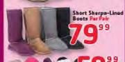 Short Sherpa Lined Boots-Per Pair