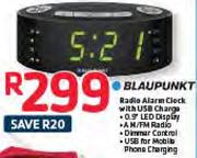 Blaupunkt Radio Alarm Clock With USB Charge
