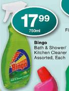Bingo Bath & Shower/Kitchen Cleaner Assorted Each-750ml