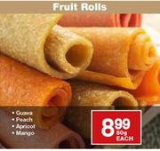 Fruit Rolls(Guava,Peach,Apricot,Mango)80g-Each