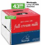 Monteagle Long Life Milk Assorted 6x1L(Equivalent To 7.33 Per Litre)