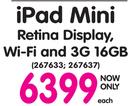 Apple iPad Mini Retina Display, Wi-Fi And 3G 16GB-Each