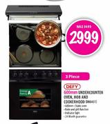 Defy 600mm Undercounter Oven, Hob and Cookerhood (DB0451)