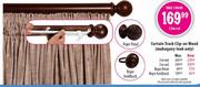 Curtain Track Clip-On Wood Rod-1.5m