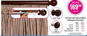 Curtain Track Clip-On Wood Rod-3m 