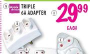 Simple Choice Triple Adapter-6A 